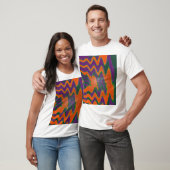 groovy oranje paars t-shirt (Unisex)