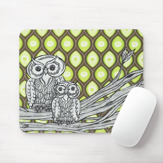 Groovy Owls Mousepad Muismat (Met muis)