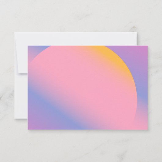 Groovy Paars roze gradiënt Aangepaste naam Bedankkaart (Achterkant)