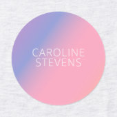 Groovy Paars roze gradiënt | Gepersonaliseerde naa Labels (Design 2)
