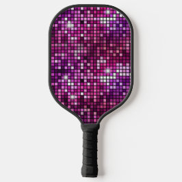 Groovy Paarse Disco Ball Retro 70's Pickleball Paddle