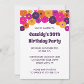 Groovy Paarse en Roze Hippie Bloem Kracht Kaart (Voorkant)