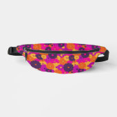 Groovy Paarse en Roze Hippie Flower Power Heuptasje (Voorkant)