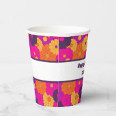 Groovy Paarse en Roze Hippie Flower Power Papieren Bekers (Rechts)