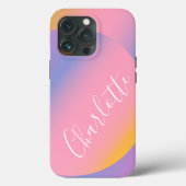 Groovy Paarse gradiënt | Persoonlijke scriptnaam Case-Mate iPhone Case (Achterkant)