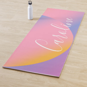 Groovy Paarse gradiënt   Persoonlijke scriptnaam Yogamat