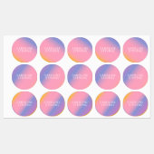 Groovy Paarse pastelgradiënt | Gepersonaliseerde n Labels (Vel)