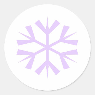 Groovy Paarse sneeuwvlok Ronde Sticker