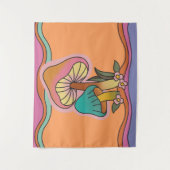 Groovy Paddenstoelen uit de psychedelische jaren 6 Wandkleed (Voorkant)