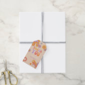 Groovy Party Favor Labels | Groovy Verjaardag Cadeaulabel (Met Touw)