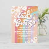 Groovy Pastel 2nd Birthday Invitation (Debout devant)