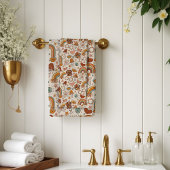 Groovy Pastel Towel 60s Terracotta Bloom Accent