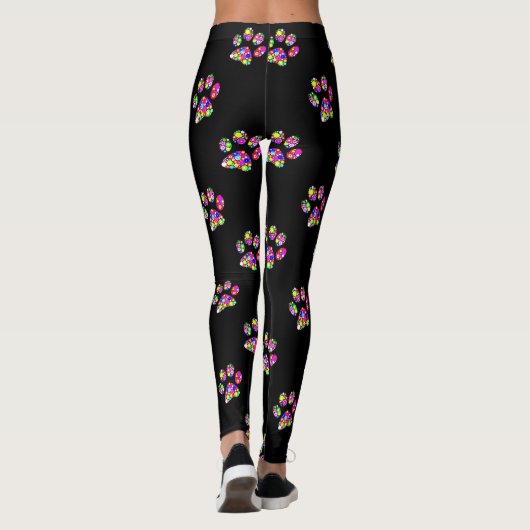 Groovy Paw Prints Leggings (Achterkant)