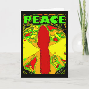 Groovy Peace Angel Feestdagen Kaart