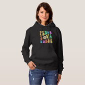 Groovy PEACE LOVE SOBER Fun Lifestyle Still Clean Hoodie (Voorkant volledig)