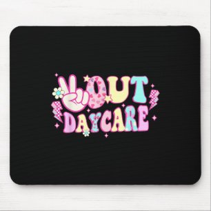 Groovy Peace Out Daycare Teacher Student Afstudere Muismat