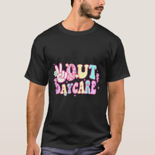Groovy Peace Out Daycare Teacher Student Afstudere T-shirt