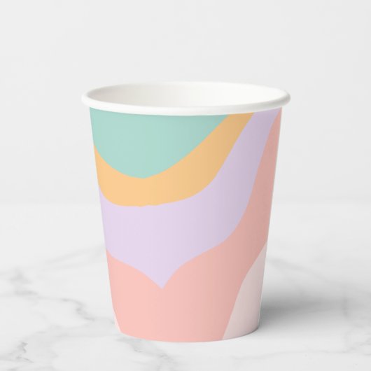 Groovy Peace Out Single Digits 10th Papieren Bekers (Achterkant)