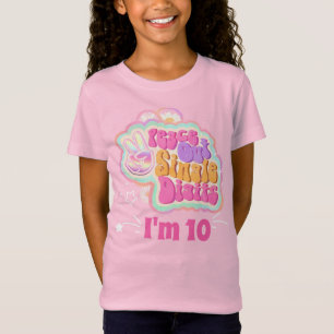 Groovy Peace Out Single Digits I'm 10 T-Shirt