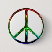 Groovy Peace Sign Button Pin (Voorkant)