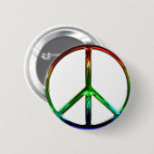 Groovy Peace Sign Button Pin (Voorkant /achterkant)