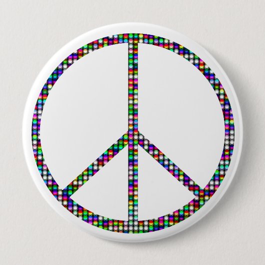 Groovy Peace Sign Button Pin (Voorkant)
