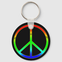 Groovy Peace Sign Sleutelhanger