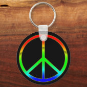Groovy Peace Sign Sleutelhanger (Voorkant)