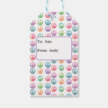 Groovy peace signs watercolor style hippie love