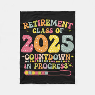 Groovy Pensioen Cl Van 2025 Leraar Countdown Loa Fleece Deken