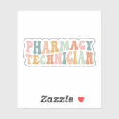 Groovy Pharmacy Technicien, Pharmacy Tech Gift Sticker (Vel)