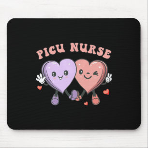 Groovy Picu-verpleegster Valentijnsharten Kinderge Muismat
