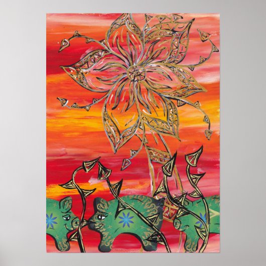 Groovy Pigs print (Voorkant)