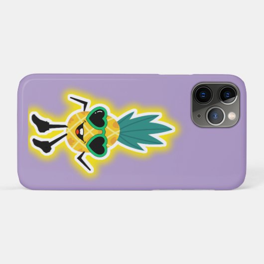 Groovy Pineapple Vibes – Cool Fruit Cartoon Case-Mate iPhone Case (Achterkant (horizontaal))