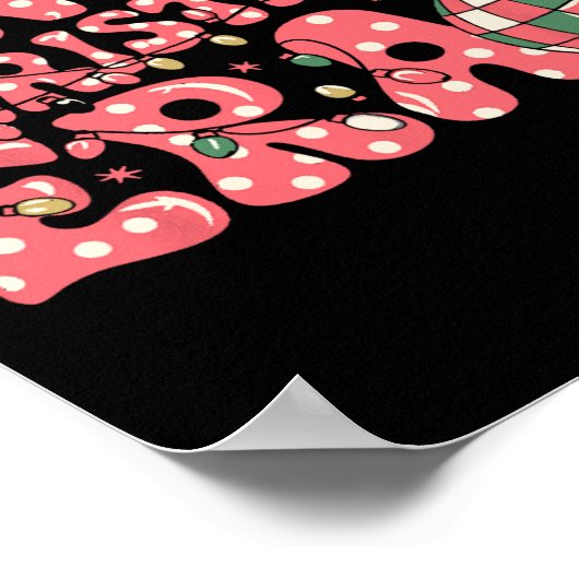 Groovy Pink in mijn kerstperiode Merry and Bright Poster (Hoek)