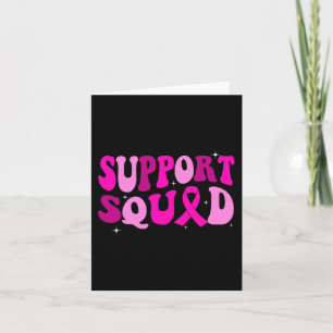 Groovy Pink Warrior Breast Cancer Awareness Suppor Kaart
