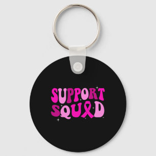 Groovy Pink Warrior Breast Cancer Awareness Suppor Sleutelhanger