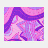 Groovy Pinks Fleece Deken (Voorkant (Horizontaal))