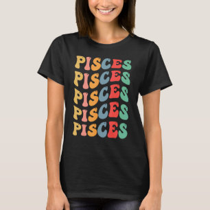 Groovy Pisces Zodiac verjaardag voor Pisces T-shirt