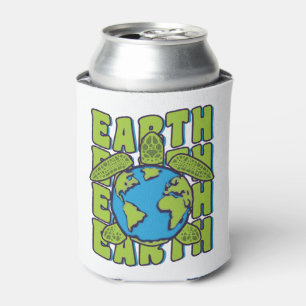 Groovy Planet Earth Day Zee Turtle Lover Ocean Blikjeskoeler
