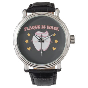 Groovy Plaque is Wack mondhygiënist Horloge