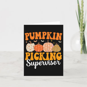 Groovy Pompoen Pluk Supervisor Matching Familie Kaart
