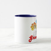 Groovy Pop Art Mok met Acent Flower (Midden)
