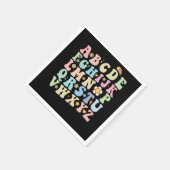 Groovy Pre K Kleuterschool Alphabet ABC Retro Servet (Hoek)