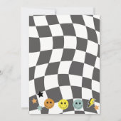 Groovy Preppy Y2K Happy Face Retro Verjaardag Kaart (Achterkant)