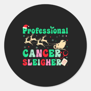 Groovy professionele kankerbestrijder oncologiever ronde sticker