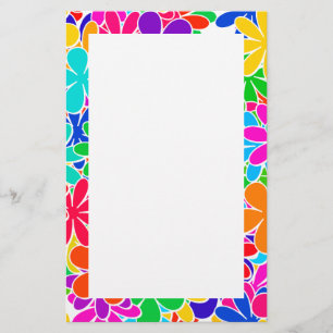 Groovy Psychedelic Flowers Briefpapier