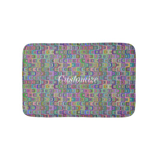 Groovy psychedelic hippie-stijl Thunder_Cove Badmat (Voorkant)