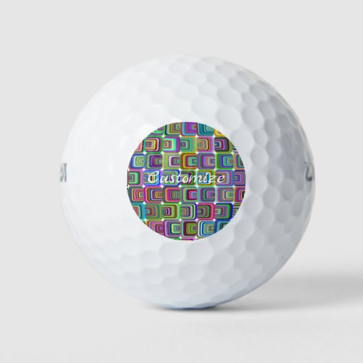 Groovy psychedelic hippie-stijl Thunder_Cove Golfballen (Voorkant)