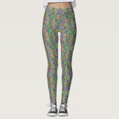Groovy psychedelic hippie-stijl Thunder_Cove Leggings (Voorkant)